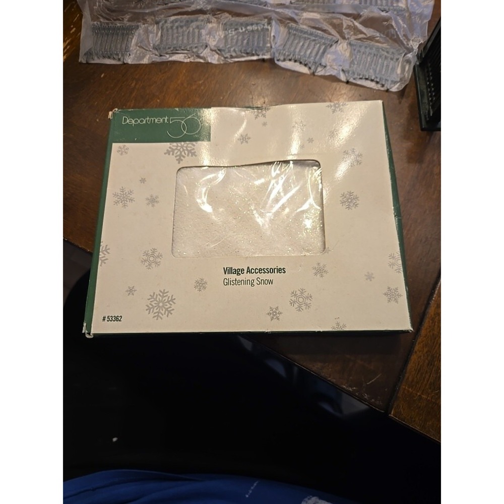 Dept. 56 Glistening Snow 11 ounce New in Box Retired Plus 13 Fire Logs In Packag - Picture 2 of 5